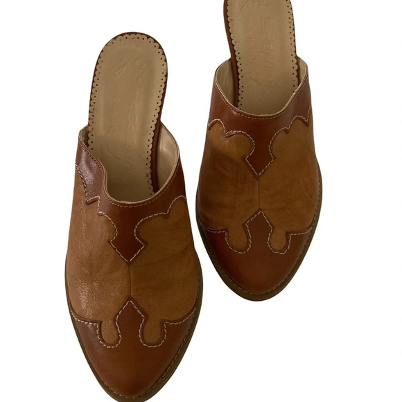 Italian Brown Genuine Leather Slip On Shoes Size 36/6 - Picture 6 of 8